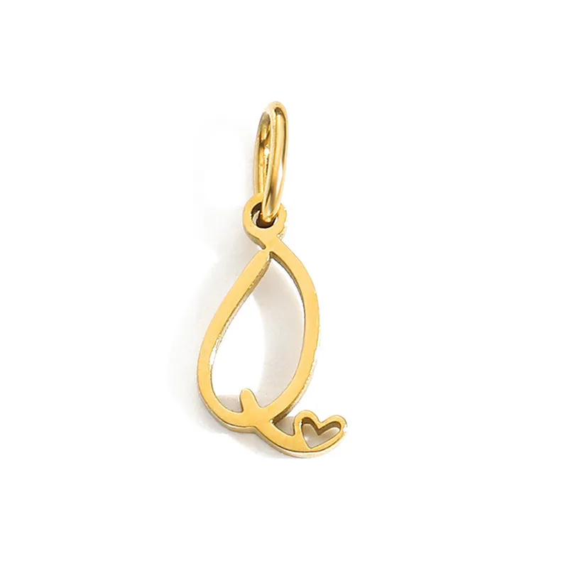 Initial Letter - Charm Bracelet, Necklace - Stainless Steel