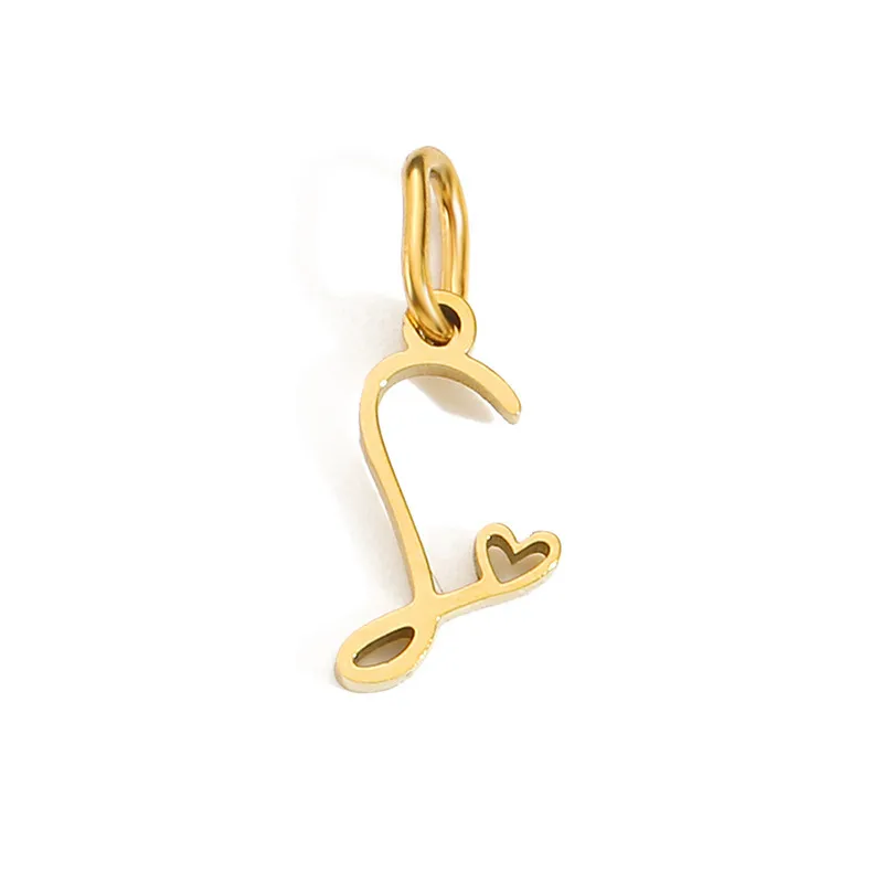 Initial Letter - Charm Bracelet, Necklace - Stainless Steel