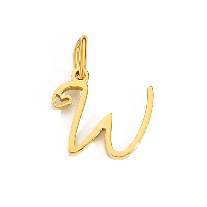 Initial Letter - Charm Bracelet, Necklace - Stainless Steel