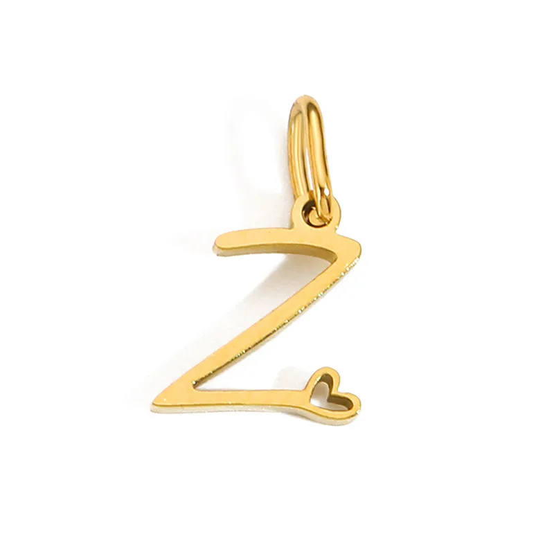 Initial Letter - Charm Bracelet, Necklace - Stainless Steel