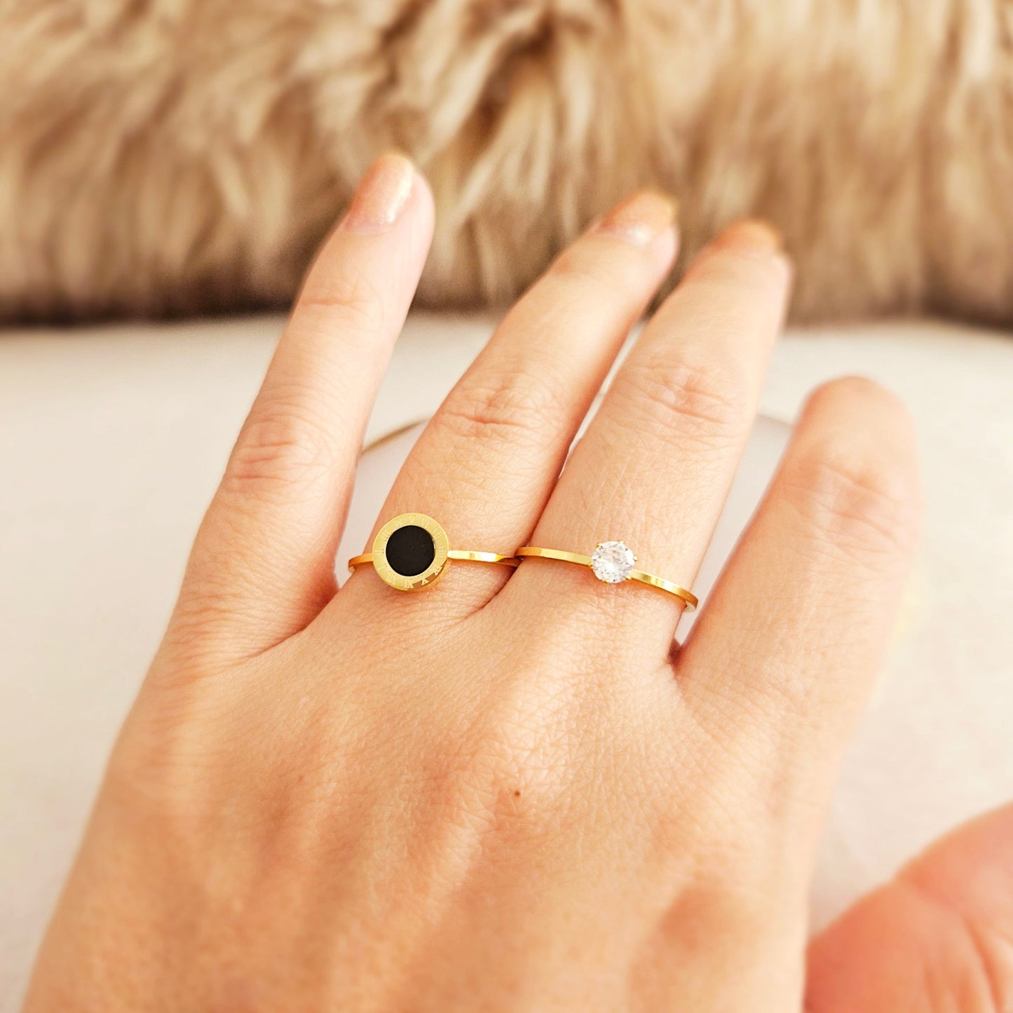 Roma Rings - Stainlees Steel - 18k Gold Plated.