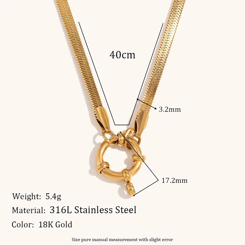 Personalized Necklace - Chain - 304 Stainless Steel - 18K Gold Plated Necklace