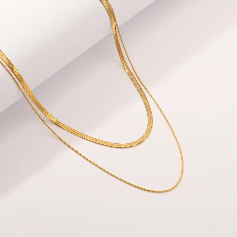Personalized Necklace - Chain - 304 Stainless Steel - 18K Gold Plated Necklace