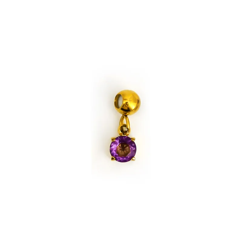 Birthstone Charms - 18K Gold Plated.