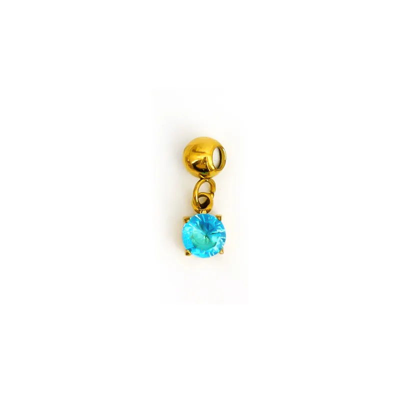 Birthstone Charms - 18K Gold Plated.