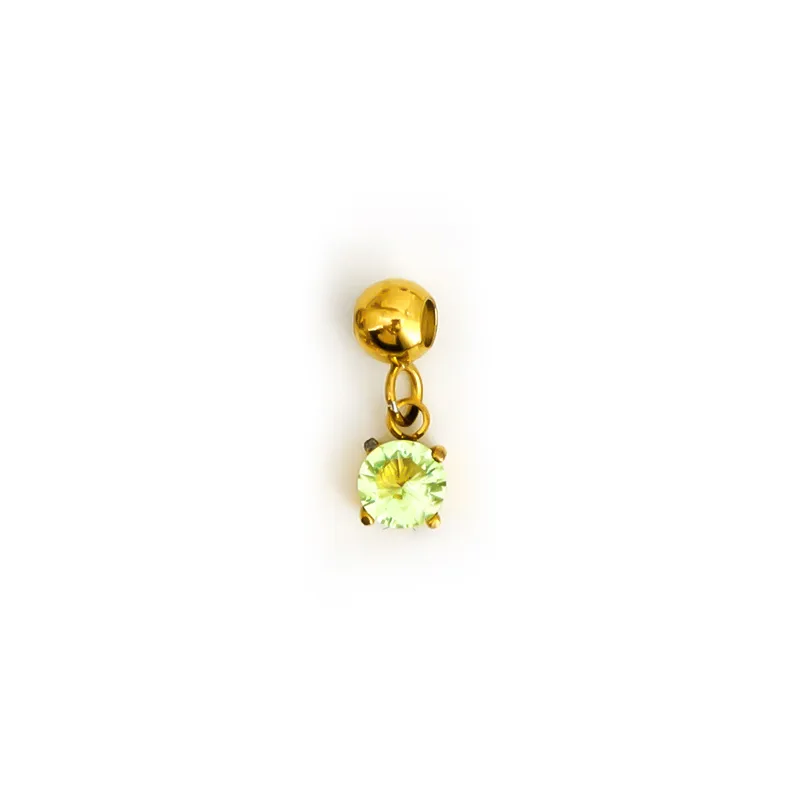 Birthstone Charms - 18K Gold Plated.