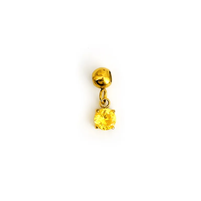 Birthstone Charms - 18K Gold Plated.