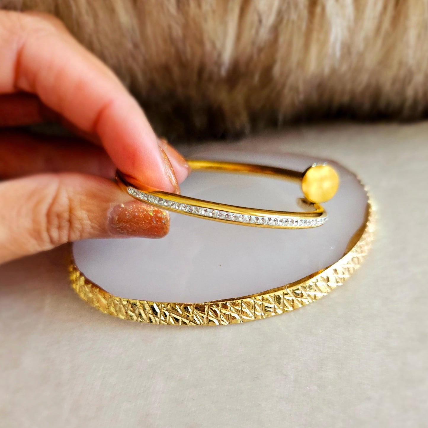 Cersei Bangle - 18K Gold Plated.