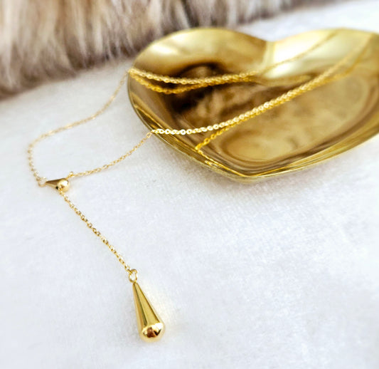 Drop Necklace - 18k Gold Plated.