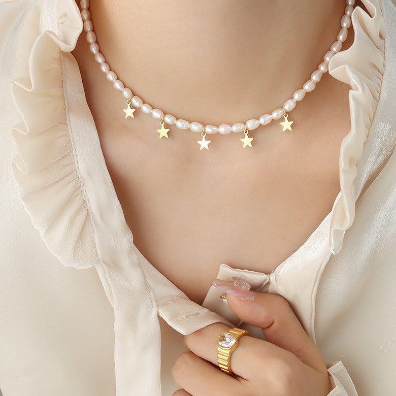 Vita Star Necklace - Titanium Steel.