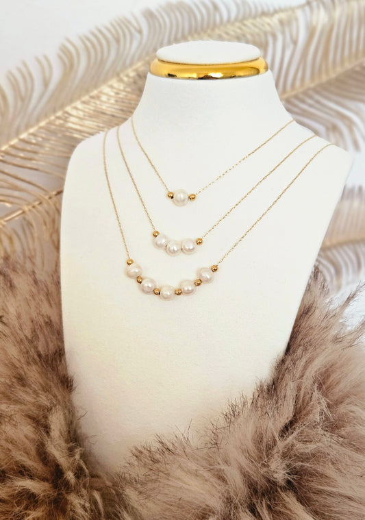 Pearl Necklaces - Summer Trend - Titanium Steel.