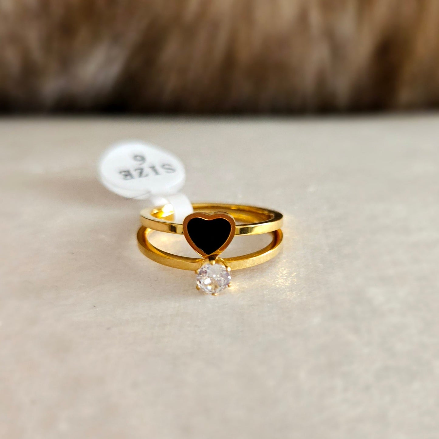 Paris Lovers Rings - 18K Gold Plated Rings.