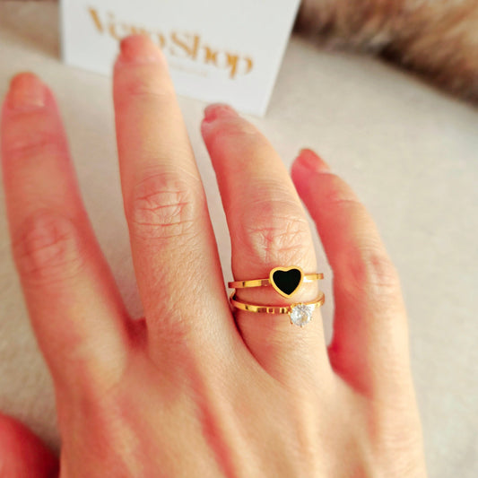 Paris Lovers Rings - 18K Gold Plated Rings.